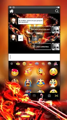 Fire Skull Theme android App screenshot 1