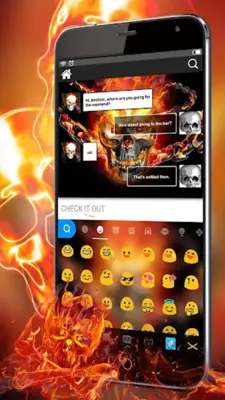 Fire Skull Theme android App screenshot 2